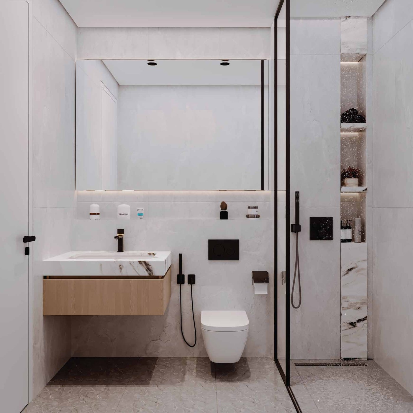 Sukoon bathroom architectural rendering