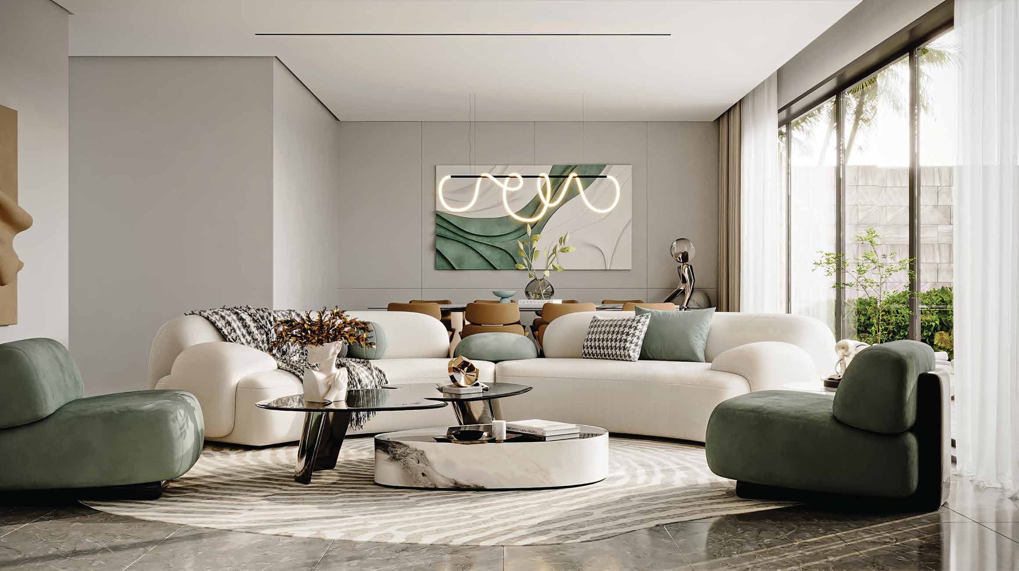 Sukoon living architectural rendering
