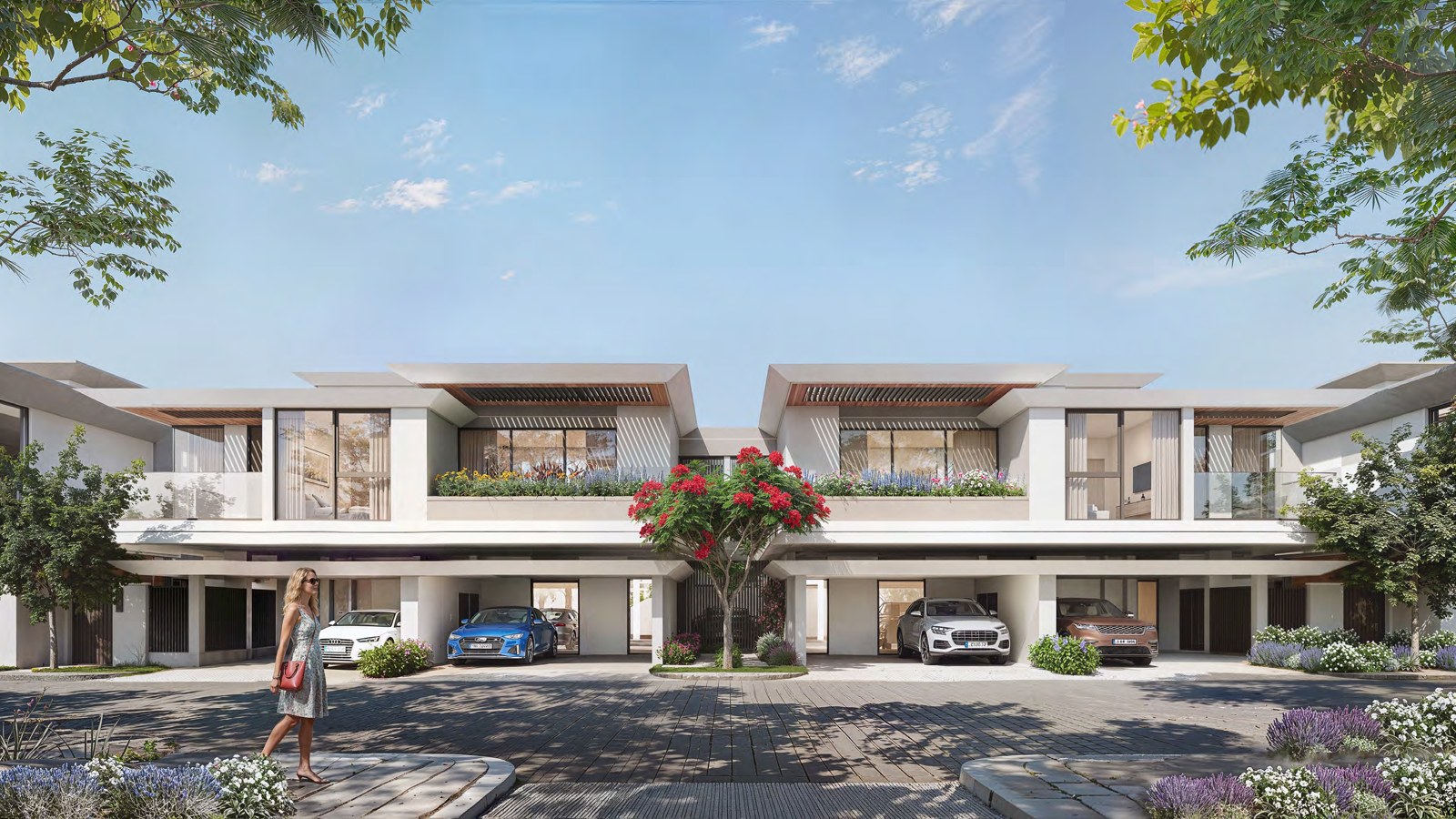 3-bedroom townhouse exterior rendering