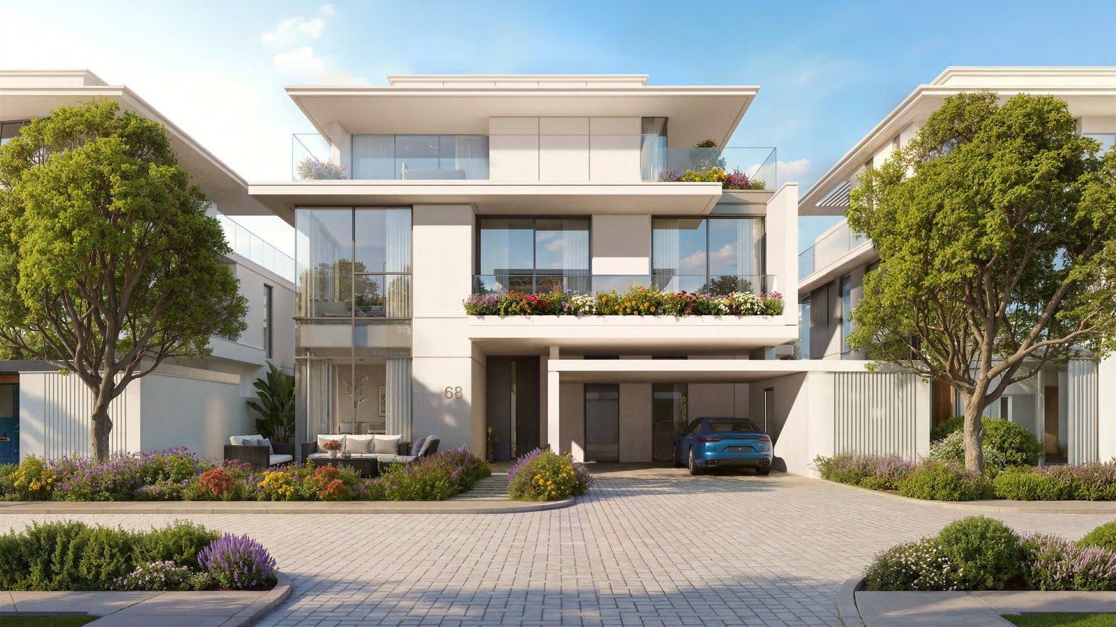 6-bedroom premium villa exterior rendering